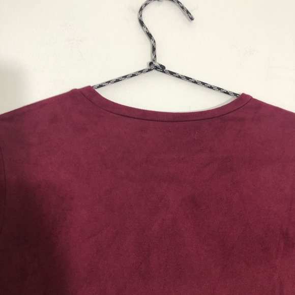 Brandy Melville maroon crushed velvet tshirt dress - Picture 8 of 9